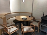猫冬东北菜馆-新中式雅致实木沙发